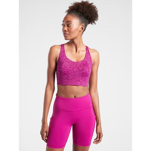 Athleta Advance Printed Bra Fiji Magnolia Purple Size 32DD - Picture 3 of 7